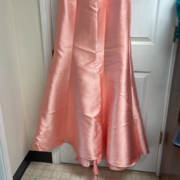 NEW Tony Bowls La Gala Evening Prom Gown Dress peach Sz 8 - Picture 3 of 10